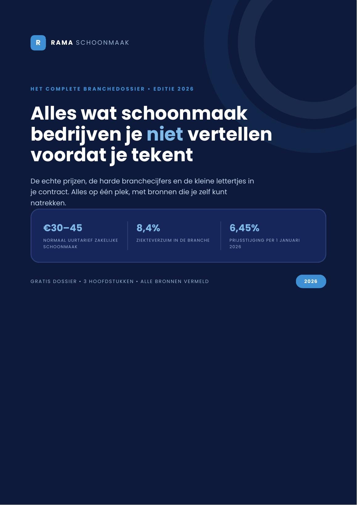 Het gratis branchedossier 2026 van Rama Schoonmaak